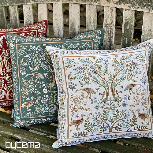 Gobelínový obliečka na vankúš WILLIAM MORRIS bordó