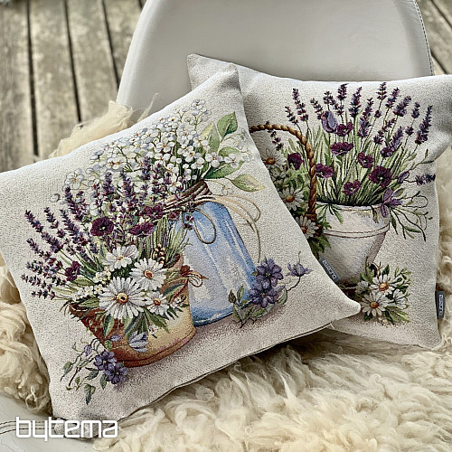 Gobelínový obliečka na vankúš KRÁSA V KOŠÍKU