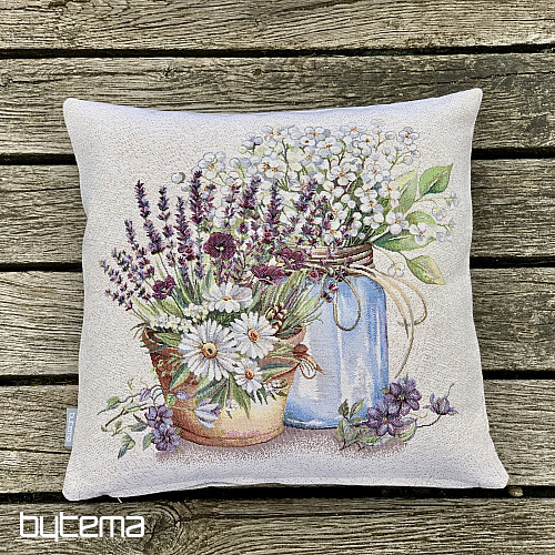 Gobelínový obliečka na vankúš KRÁSA V KVETINÁČI