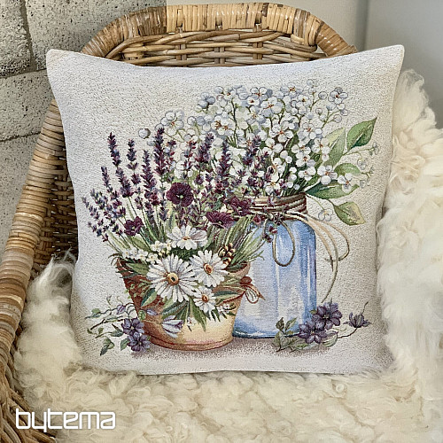Gobelínový obliečka na vankúš KRÁSA V KVETINÁČI