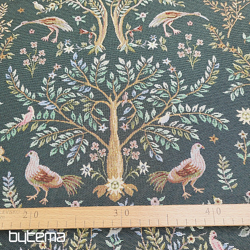Gobelínová látka WILLIAM MORRIS zelený