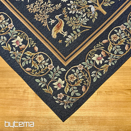 Gobelínový ubrus a šál WILLIAM MORRIS modrý