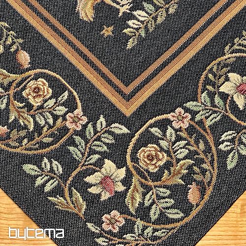 Gobelínový ubrus a šál WILLIAM MORRIS modrý