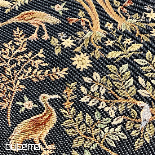 Gobelínový ubrus a šál WILLIAM MORRIS modrý