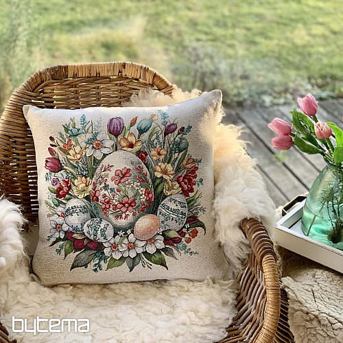 Veľkonočný gobelínový povlak ČERVENÉ KRASLICE