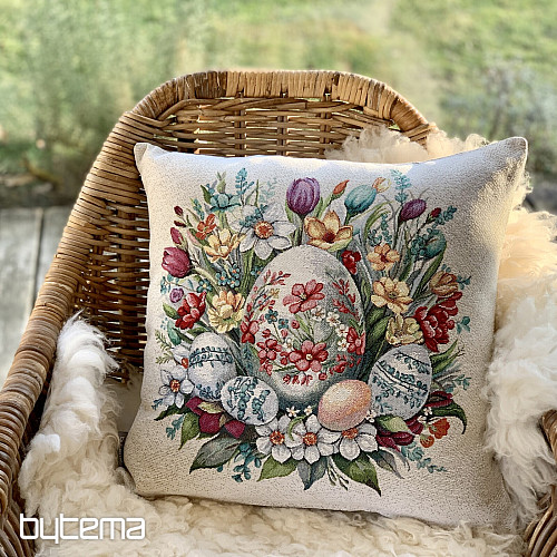 Veľkonočný gobelínový povlak ČERVENÉ KRASLICE