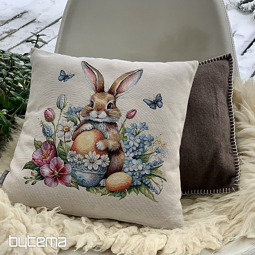 Veľkonočný gobelínový povlak ZAJAC A ŽLTÉ VAJCIA