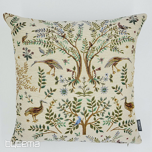 Gobelínový obliečka na vankúš WILLIAM MORRIS béžová - celoplošná