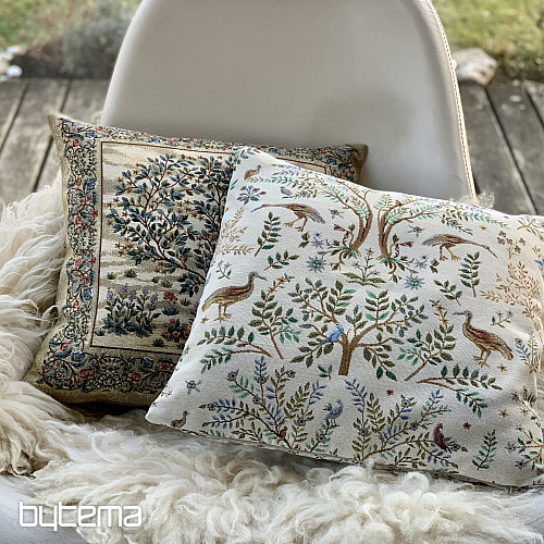Gobelínový obliečka na vankúš WILLIAM MORRIS béžová - celoplošná