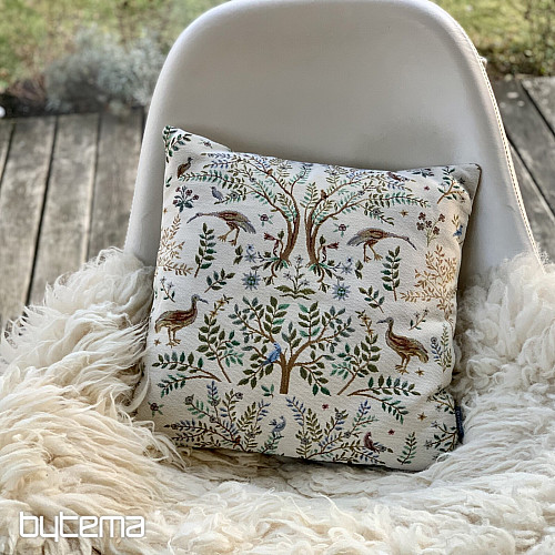 Gobelínový obliečka na vankúš WILLIAM MORRIS béžová - celoplošná