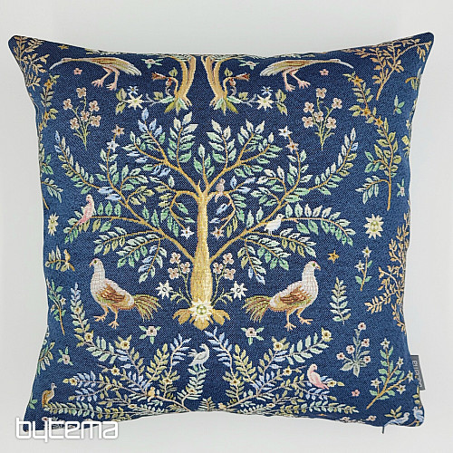 Gobelínový obliečka na vankúš WILLIAM MORRIS modrý - celoplošný