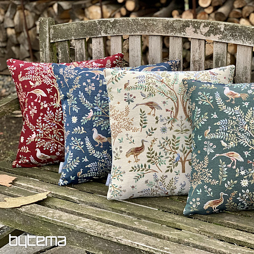 Gobelínový obliečka na vankúš WILLIAM MORRIS bordová - celoplošná