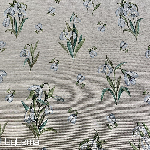 Gobelínový ubrus a šál SNOWDROPS