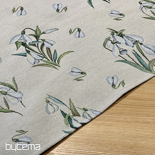 Gobelínový ubrus a šál SNOWDROPS