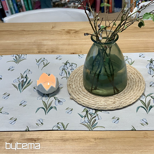 Gobelínový ubrus a šál SNOWDROPS