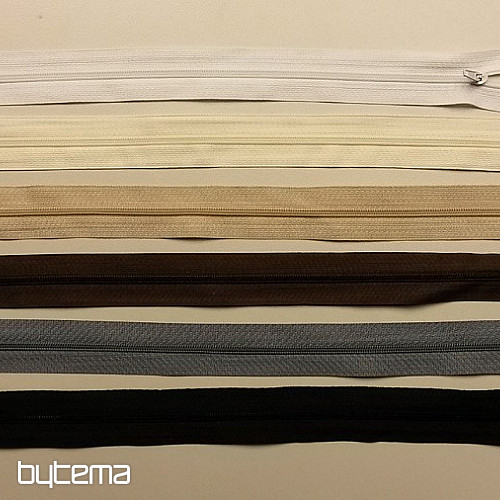 Zips špirálový 3mm, nedeliteľný, dĺžka 45 cm