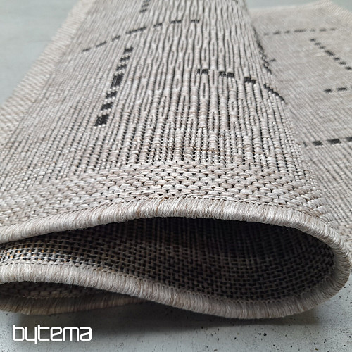 Koberec buklé FLOORLUX 20008 čiarky silver-black
