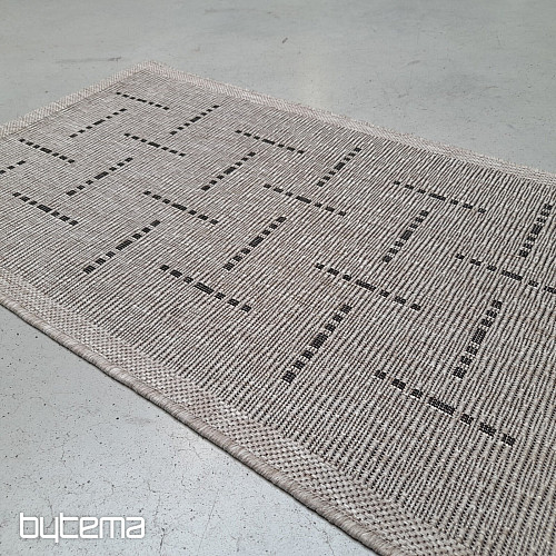 Koberec buklé FLOORLUX 20008 čiarky silver-black