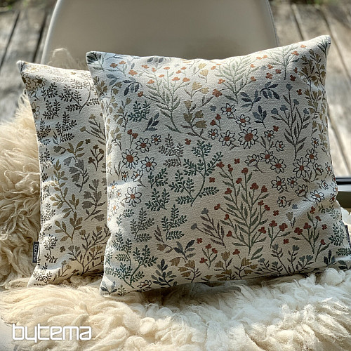 Gobelínový obliečka na vankúš GLADIS FLOR béžová
