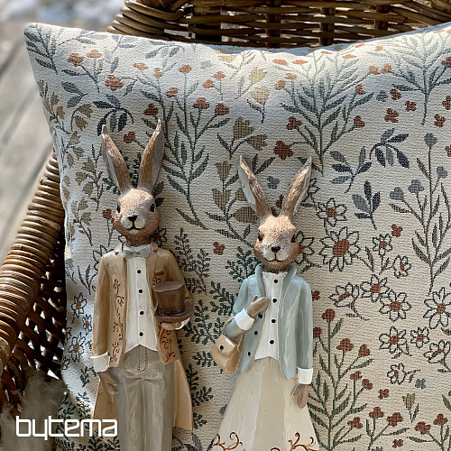 Gobelínový obliečka na vankúš GLADIS FLOR modrý