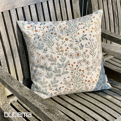 Gobelínový obliečka na vankúš GLADIS FLOR modrý