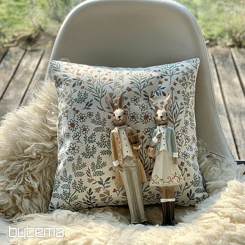 Gobelínový obliečka na vankúš GLADIS FLOR modrý