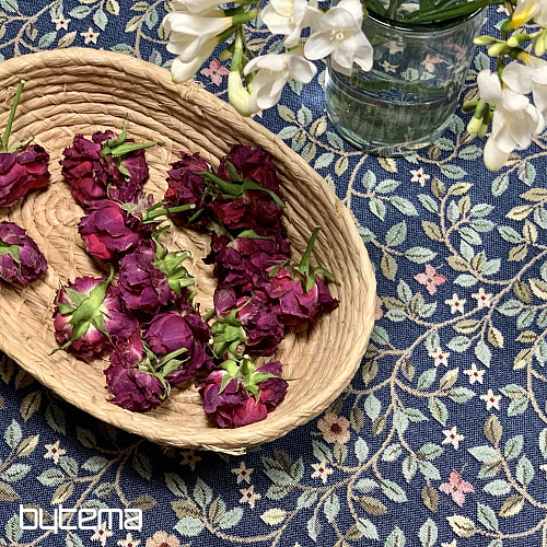 Gobelínový obrus a šál STROM ŠŤASTIA celoplošný MODRÝ