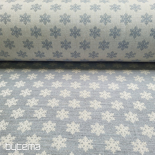Luxusná dekoračná látka VLOČKY SIVÉ