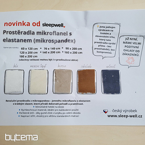 Prestieradlo mikrospandex ČOKOLÁDOVÉ