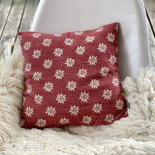 Luxusný dekoračný povlak PREŤAŽ ALPSKÁ ČERVENÁ