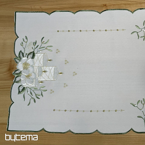 Vyšívaný obrus BIELE SVIACE