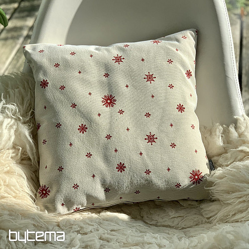 Vianočný gobelínový povlak JEMNÁ VLOČKA ČERVENÁ