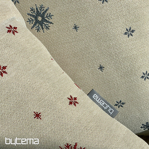 Vianočný gobelínový povlak JEMNÁ VLOČKA MODRÁ