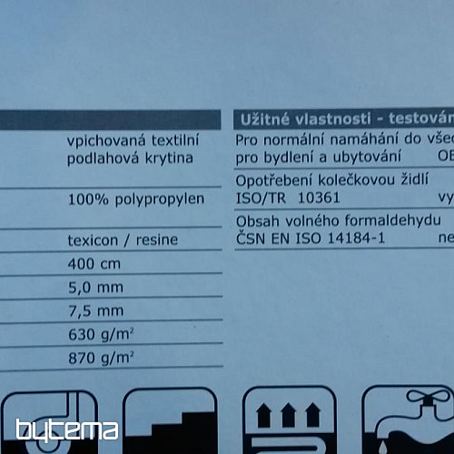 záťažový koberec vpichovaný RAMBO 30 modro-zeleno-oranžový