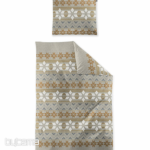 Luxusné flanelové obliečky IRISETTE PANDA 8621-80 NATUR