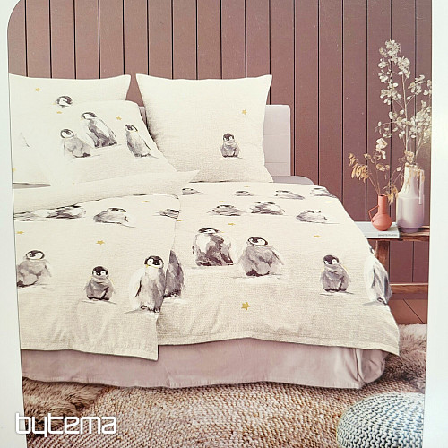 Luxusné flanelové obliečky IRISETTE PANDA 8645-80 TUČŇÁCI
