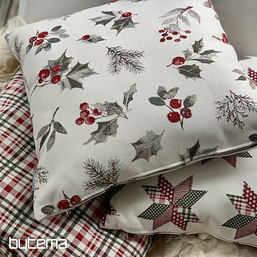 Vianočný dekoračný povlak CESMÍNA SIVÁ