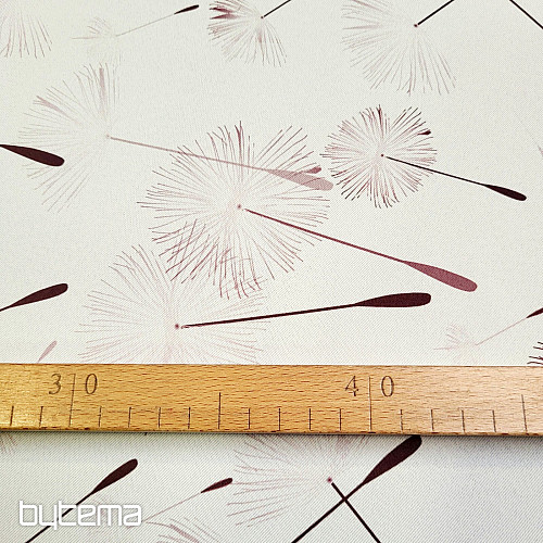 Dekoračná látka BLACK OUT PAMPELIŠKA hnedá