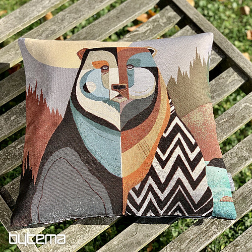 Gobelínový obliečka na vankúš MEDVEĎ