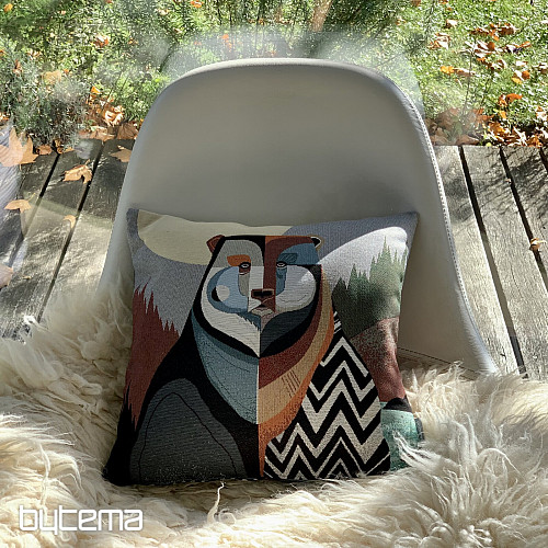 Gobelínový obliečka na vankúš MEDVEĎ