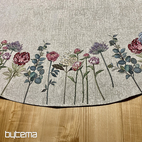 Gobelínový obrus okrúhly FLORES TIME