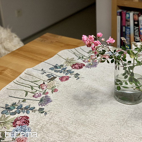 Gobelínový obrus okrúhly FLORES TIME