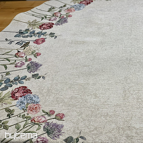 Gobelínový obrus okrúhly FLORES TIME