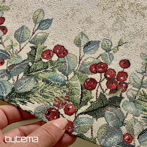 Vianočný gobelínový obrus okrúhly VIANOČNÉ RUŽE