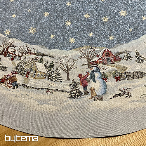 Vianočný gobelínový obrus okrúhly RADOSŤ Z VIANOC