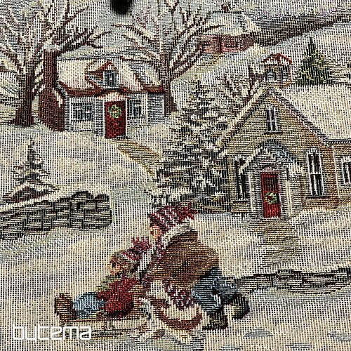 Vianočný gobelínový obrus okrúhly RADOSŤ Z VIANOC