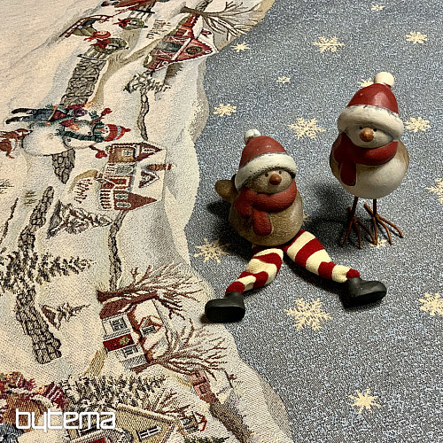 Vianočný gobelínový obrus okrúhly RADOSŤ Z VIANOC