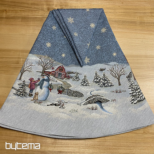 Vianočný gobelínový obrus okrúhly RADOSŤ Z VIANOC