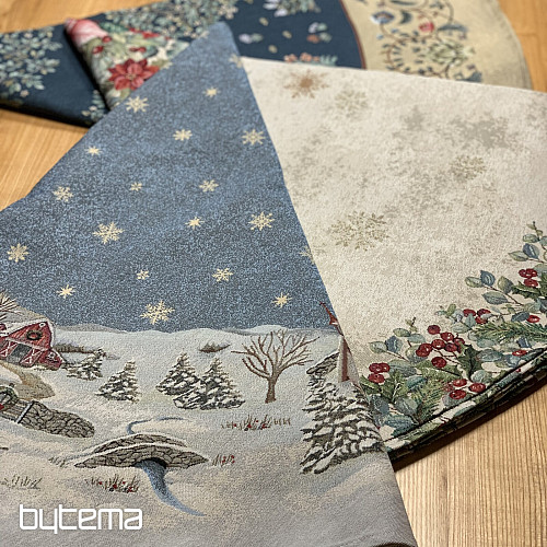 Vianočný gobelínový obrus okrúhly RADOSŤ Z VIANOC