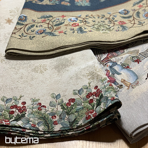 Vianočný gobelínový obrus okrúhly RADOSŤ Z VIANOC